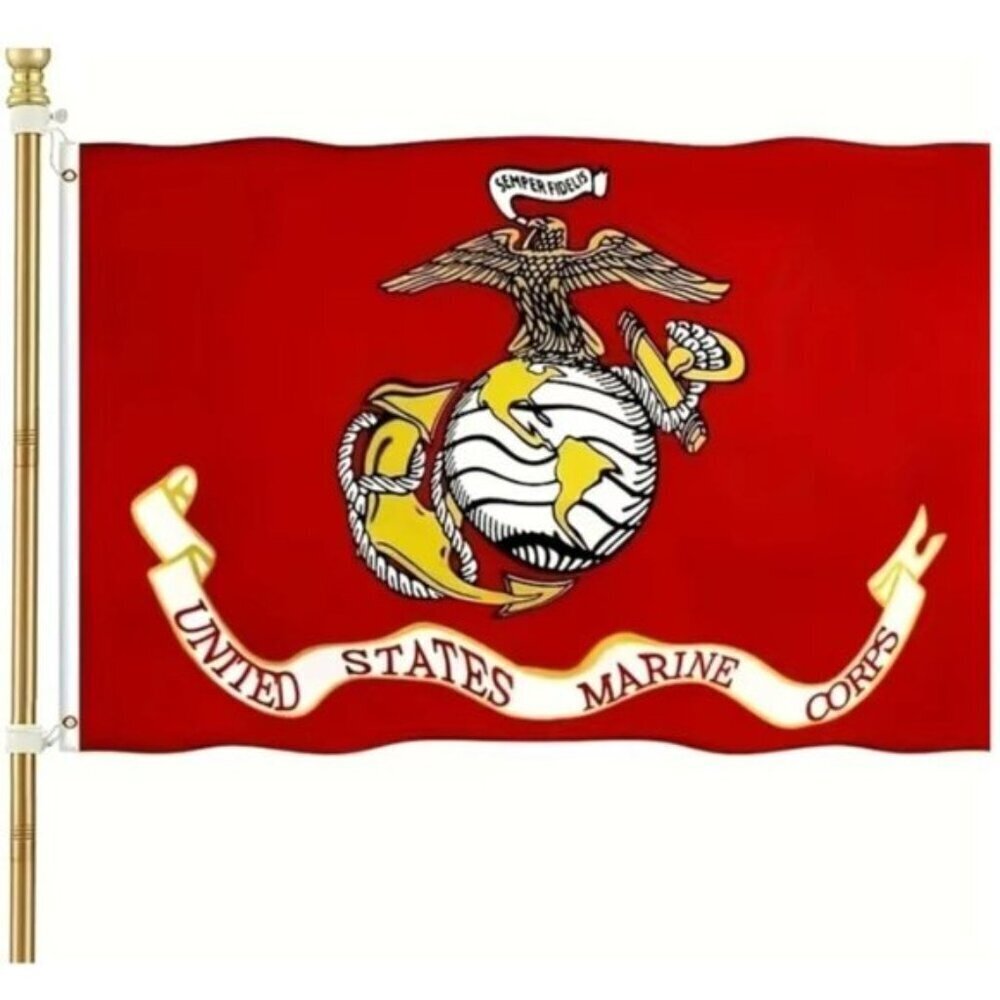 US Marine Corps Flag 3’ x 5’ Outdoor Patriotic Armed Forces USMC Flag NEW - Picture 2 of 15